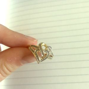 10 k gold and diamond ring -size 6?
